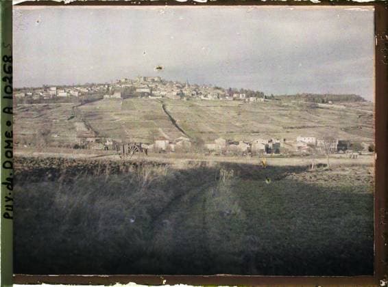 RECORD DATE NOT STATED Le Broc and Civeyrac, France , 1916-1917 - Auvergne - StÃ phane Passet - (September 1916 - February 1917) (French - ï»¿Le Broc et Civeyrac , France). Landscape, mont , mountain, exists in high definition, cart, field, agglomeration panorama, Nature , Environment, HD, Habitat , Architecture, France, the Siverac jug, view of these two villages Copyright: xpiemagsx AKahnlpie020223-9505 !ACHTUNG AUFNAHMEDATUM GESCHÄTZT!