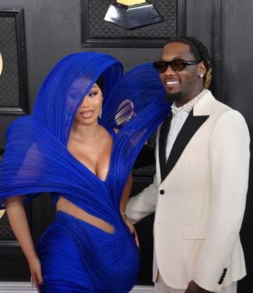 Cardi B and Offset attend the 65th annual Grammy Awards at the Crypto.com Arena in Los Angeles on Sunday, February 5, 2023.  LAP20230205511 JIMxRUYMEN