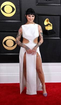 Julia Michaels attends the 65th annual Grammy Awards at the Crypto.com Arena in Los Angeles on Sunday, February 5, 2023.  LAP2023020560 JIMxRUYMEN