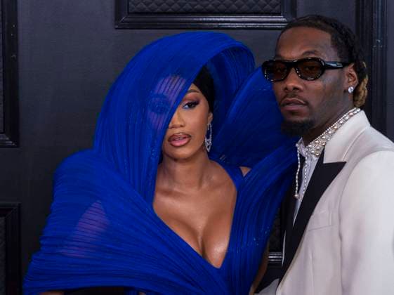 February 5, 2023, Los Angeles, California, USA: Cardi B and Offset on the red carpet of the 65th Annual Grammy Awards held on Sunday February 5, 2023 at Crypto Arena in Los Angeles, California. PI Los Angeles USA - ZUMAp124 20230205_zaa_p124_014 Copyright: xJAVIERxROJASx