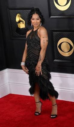 Jordan Chiles attends the 65th annual Grammy Awards at the Crypto.com Arena in Los Angeles on Sunday, February 5, 2023.  LAP20230205200 JIMxRUYMEN