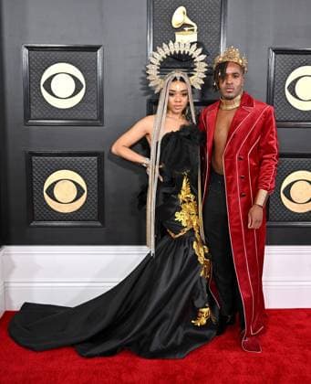 65th Annual Grammy Awards held at Crypto Arena - Arrivals Featuring: Angela V. Benson and Matt B Where: Los Angeles, California, United States When: 05 Feb 2023 Credit: BauerGriffin INSTARimages Copyright: xAXELLExWOUSSENx 52416326 EDITORIAL USE ONLY. NOT FOR USE BY NEWSPAPERS BASED IN THE UK.