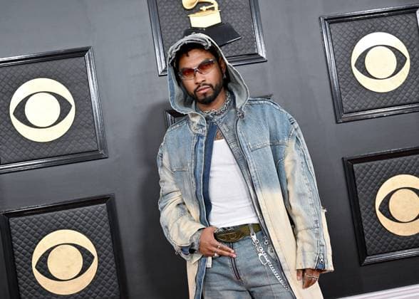 65th Annual Grammy Awards held at Crypto Arena - Arrivals Featuring: Miguel Where: Los Angeles, California, United States When: 05 Feb 2023 Credit: BauerGriffin INSTARimages Copyright: xAXELLExWOUSSENx 52416275 EDITORIAL USE ONLY. NOT FOR USE BY NEWSPAPERS BASED IN THE UK.