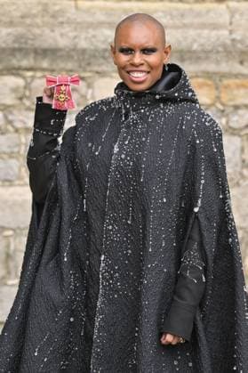 . 07 02 2023. Windsor, United Kingdom. Singer Deborah Dyer (known as Skin) with her OBE after an Investiture at Windsor Castle, United Kingdom.  xPoolx xi-Imagesx IIM-24132-0010