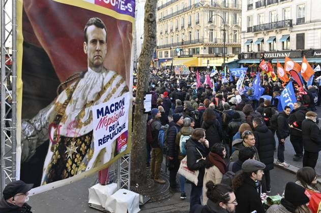 Bilder des Jahres 2023, News 02 Februar News Themen der Woche KW06 News Bilder des Tages Hundreds of thousands of demonstrators against the new pension reform, in Paris on 7 February 2023  JulienxMattiax xLexPictorium LePictorium_0274658