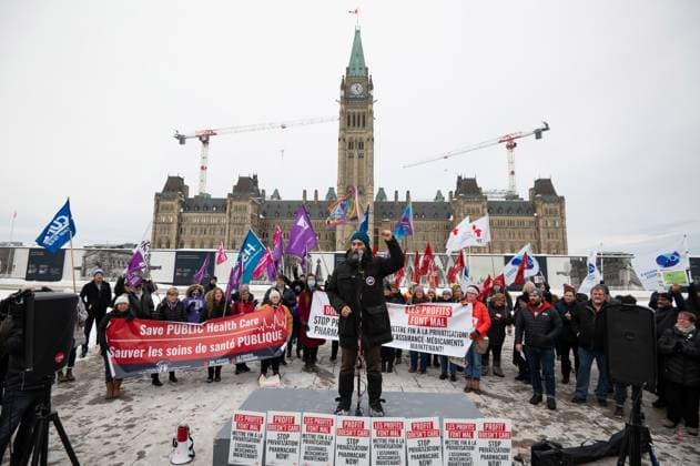 February 7, 2023, Ottawa, ON, Canada: NDP Leader Jagmeet Singh speaks during a rally to demand Canada s public health care system be protected and expanded, on Parliament Hill in Ottawa, Tuesday, Feb. 7, 2023. Ottawa Canada  - ZUMAc35_ 20230207_zaf_c35_071 Copyright: xSpencerxColbyx