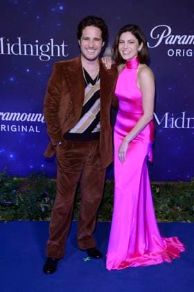 At Midnight Film Premiere February 9, 2023, Mexico City, Mexico: Mexican actor Diego Boneta and american actress Monica Barbaro attend blue carpet of the At Midnight film premiere at The Cantoral Cultural Center. on February 9, 2023 in Mexico City, Mexico. (Photo by Jorge Gonzalez Eyepix Group) Copyright: xJorgexGonzalez xEyepixxGroupx _DSC9534