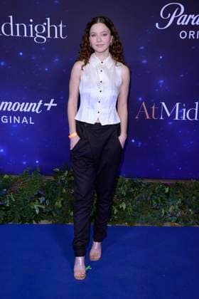 At Midnight Film Premiere February 9, 2023, Mexico City, Mexico: Carla Adell attends the blue carpet of the At Midnight film premiere at The Cantoral Cultural Center. on February 9, 2023 in Mexico City, Mexico. (Photo by Jorge Gonzalez Eyepix Group) Copyright: xJorgexGonzalez xEyepixxGroupx JG_09022023_87596