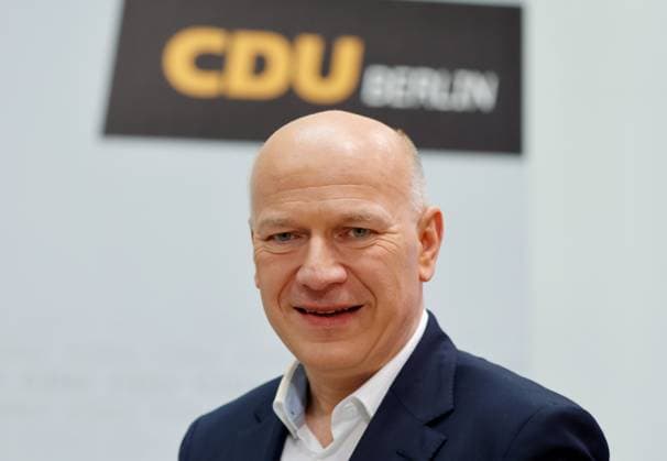 Landesvorsitzende und Spitzenkandidat zur Abgeordnetenhauswahl der CDU Berlin, Kai Wegner MdA, Deutschland, Berlin, Konrad-Adenauer-Haus, Startschuss für den Schlussspurt im Abgeordnetenhauswahlkampf Berlin *** State chairman and top candidate for the election to the Berlin House of Representatives of the CDU, Kai Wegner MdA, Germany, Berlin, Konrad Adenauer Haus, starting signal for the final spurt in the election campaign for the Berlin House of Representatives