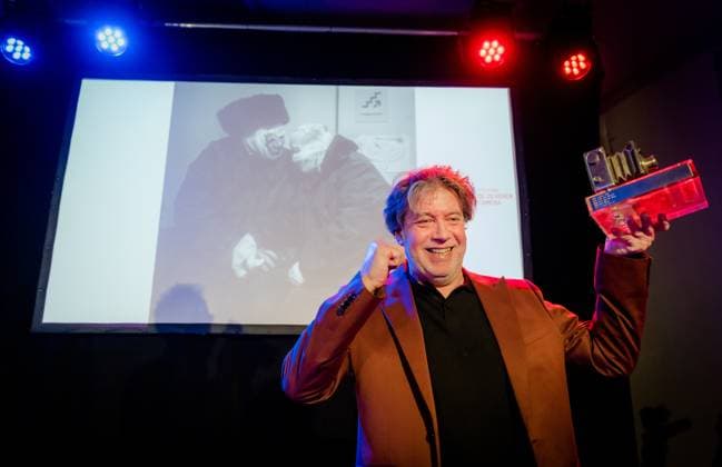 HILVERSUM - Eddy van Wessel wins the Silver Camera. The prize is for the best journalistic photo of the past year. ANP MARCO DE SWART netherlands out - belgium out