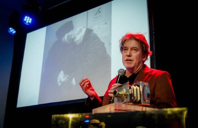 HILVERSUM - Eddy van Wessel wins the Silver Camera. Van Wessel was awarded the photo prize in Museum Hilversum for his photo series Ruins for freedom, a black and white photo series about the war in Ukraine. The prize is for the best journalistic photo of the past year. ANP MARCO DE SWART netherlands out - belgium out