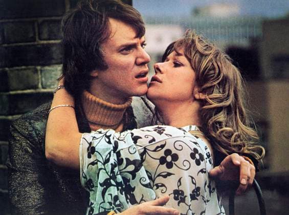 Malcolm McDowell, Helen Mirren, on-set of the British Film, O Lucky Man! Warner Bros., 1973  Copyright: xABxArchivesx jtv016733
