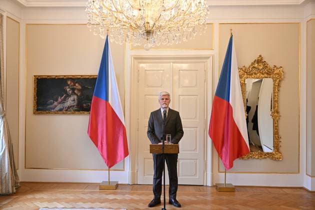 News Themen der Woche KW07 News Bilder des Tages Czech President elect Petr Pavel speaks during the press conference after his meeting with President Milos Zeman in Lany, Czech Republic, February 13, 2023. (CTKxPhoto MichalxKamaryt) CTKPhotoP2023021303115  CTKPhotoP2023021303115