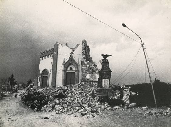 An earthquake destroys Friuli region, Italy 1976 