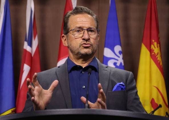February 13, 2023, Ottawa, ON, Canada: Bloc leader Yves-Francois Blanchet speaks during a press conference on Parliament Hill in Ottawa on Monday, February 13, 2023. Ottawa Canada  - ZUMAc35_ 20230213_zaf_c35_030 Copyright: xPatrickxDoylex