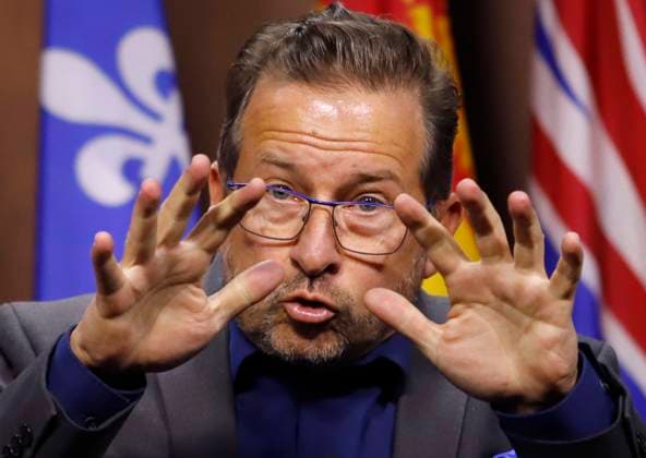 February 13, 2023, Ottawa, ON, Canada: Bloc leader Yves-Francois Blanchet speaks during a press conference on Parliament Hill in Ottawa on Monday, February 13, 2023. Ottawa Canada  - ZUMAc35_ 20230213_zaf_c35_032 Copyright: xPatrickxDoylex