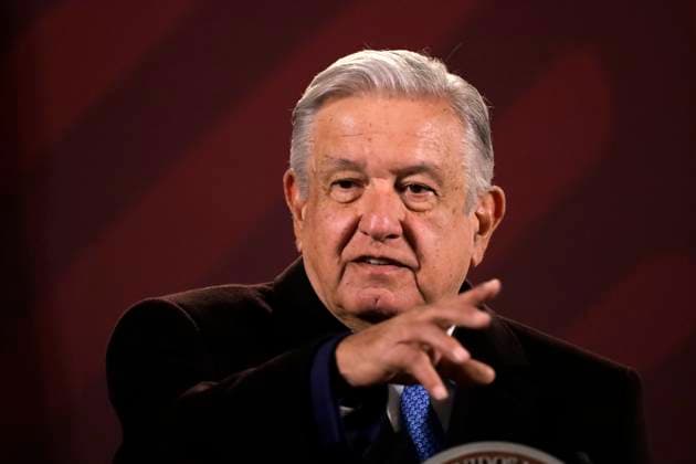 President of Mexico in press conference February 13, 2023, Mexico City, Mexico: Mexico s president, Andres Manuel Lopez Obrador at his daily morning conference before reporters at the National Palace in Mexico City. on February 13, 2023 in Mexico City, Mexico (Photo by Luis Barron Eyepix Group). Copyright: x<author >x xEyepixxGroupx LB20230213_AMLO6