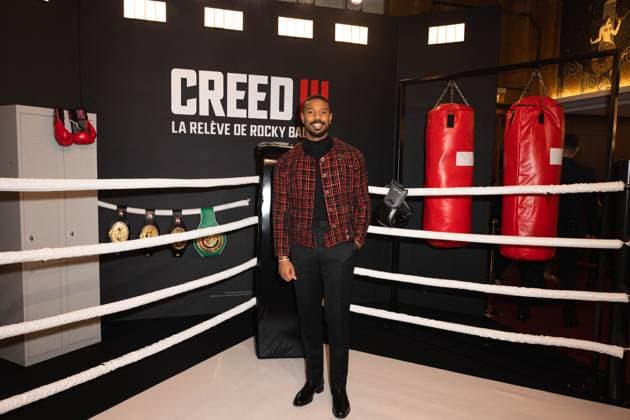 Entertainment Bilder des Tages Creed III Premiere in Paris Creed III premiere at Le Grand Rex theatre. Celebrities arrival on red carpet. Avant-premiere du film Creed III au Grand Rex. Michael B. Jordan. 288583 2023-02-13  Copyright: xSebastienxFremontx xStarfacex STAR_288583_013