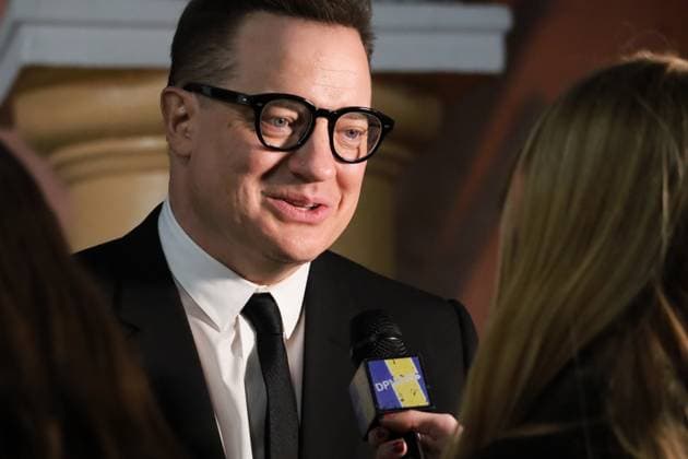 February 14, 2023, Santa Barbara, California, U.S: Brendan Fraser, star of The Whale, shines on the Red Carpet at the historic Arlington Theater on ValentineÃ¢â‚¬â ¢s Day, 2023, where he is receiving the Santa Barbara International Film FestivalÃ¢â‚¬â ¢s prestigious American Riviera Award. Santa Barbara U.S. - ZUMAk144 20230214_znp_k144_024 Copyright: xAmyxKatzx