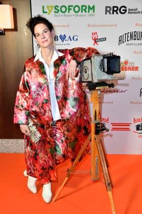 Bibiana Beglau bei der Verleihung des Askania Award 2023 im Capital Club im Hilton Hotel. Berlin, 14.02.2023