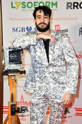 Mohamed Chahrour bei der Verleihung des Askania Award 2023 im Capital Club im Hilton Hotel. Berlin, 14.02.2023