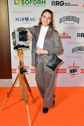 Nicola-Rabea Langrzik bei der Verleihung des Askania Award 2023 im Capital Club im Hilton Hotel. Berlin, 14.02.2023