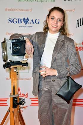 Nicola-Rabea Langrzik bei der Verleihung des Askania Award 2023 im Capital Club im Hilton Hotel. Berlin, 14.02.2023