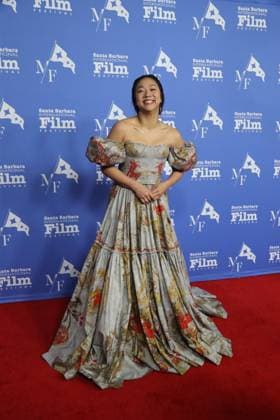 February 15, 2023, Santa Barbara, California, U.S: Stephanie Hsu, star of the highly acclaimed film Ã¢â‚¬oeEverything Everywhere All at OnceÃ¢â‚¬Â, brings beauty and charm to the Santa Barbara International Film FestivalÃ¢â‚¬â ¢s Red Carpet on February 15, 2023 and the historic Arlington Theater, where she has come to accept the Virtuosos Award, which honors Ã¢â‚¬oeup-and-comingÃ¢â‚¬Â actors for achieving a breakthrough performance. Santa Barbara U.S. - ZUMAk144 20230215_znp_k144_055 Copyright: xAmyxKatzx