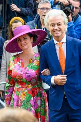 Koning Willem-Alexander en koningin Maxima tijdens Prinsjesdag. De koning zal hier de troonrede voorlezen aan leden van de Eerste en Tweede Kamer. King Willem-Alexander and Queen Maxima during Prinsjesdag. The king will read the speech to the members of the First and Second Chamber here. Op de foto: Geert Wilders en Fleur Agema *** King Willem Alexander and Queen Maxima during Prinsjesdag The king will read the speech from the throne to members of the First and Second Chamber here King Willem Alexander and Queen Maxima during Prinsjesdag The king will read the speech to the members of the First and Second Chamber here In the photo Geert Wilders and Fleur Agema  EMST20190919-1031.jpg