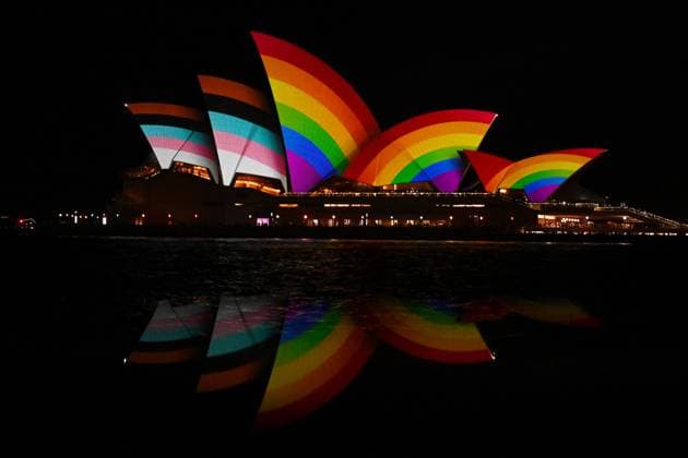 Bilder des Jahres 2023, News 02 Februar News Themen der Woche KW07 News Bilder des Tages WORLDPRIDE SYDNEY OPERA HOUSE, The Sydney Opera House is lit up with the Progress Pride Flag to mark the start of Sydney WorldPride and the Sydney Gay and Lesbian Mardi Gras festival, Sydney, Friday, February 17, 2023. ( NO ARCHIVING, EDITORIAL USE ONLY, NO USE IN BOOKS WITHOUT CONSENT SYDNEY NSW AUSTRALIA  Copyright: xDEANxLEWINSx 20230217001764766717