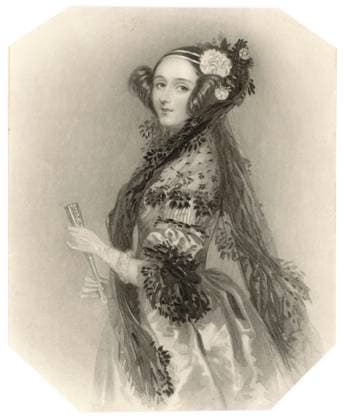 Augusta Ada Byron AUGUSTA ADA BYRON daughter of the poet Byron, later countess Lovelace mathematician, arguably the world s first computer programmer, aiding Babbage Date: 1815 - 1851  Copyright: Copyrightx(c)Geminix2023.xCredit:xGemini 12004658