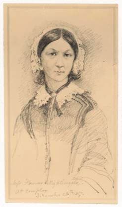 NIGHTINGALE IN 1857 FLORENCE NIGHTINGALE after her return from the Crimea Date: 1820 - 1910  Copyright: Copyrightx(c)Geminix2023.xCredit:xGemini 13842718