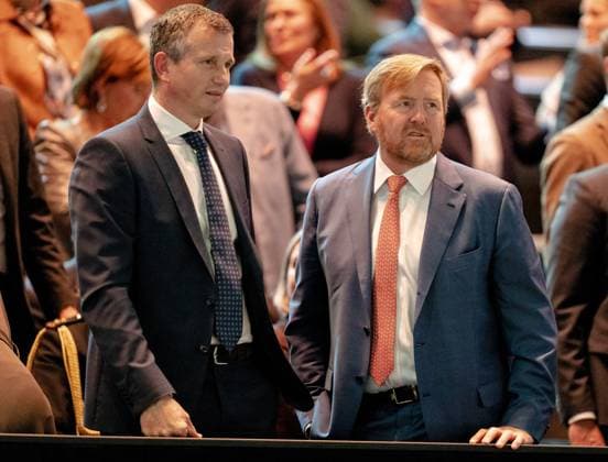 ROTTERDAM - King Willem-Alexander during the men s singles final on the last day of the tennis tournament ABN AMRO Open in Ahoy. ANP SANDER KONING netherlands out - belgium out  Copyright: xx x463135326x originalFilename: 463135326.jpg