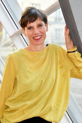 Sandra Prechtel bei der Verleihung des Preises der deutschen Filmkritik 2023 in der Akademie der Künste. Berlin, 19.02.2023