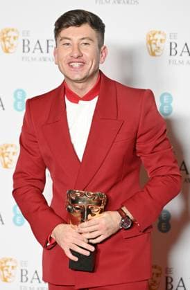 Irish actor Barry Keoghan attends the Winners Room at the EE British Academy Film Awards at the Royal Festival Hall in London on Sunday, February 19, 2023.  LON20230219238 RUNExHELLESTAD
