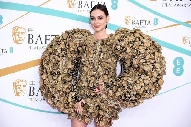 Bilder des Jahres 2023, Entertainment 02 Februar Entertainment Themen der Woche KW07 Entertainment Bilder des Tages Andreea Cristina bei der Verleihung der BAFTA Film Awards 2023 76th British Academy Film Awards in der Royal Albert Hall. London, 19.02.2023 *** Andreea Cristina at the BAFTA Film Awards 2023 76th British Academy Film Awards at the Royal Albert Hall London, 19 02 2023. Foto:xS.xVasx xFuturexImage