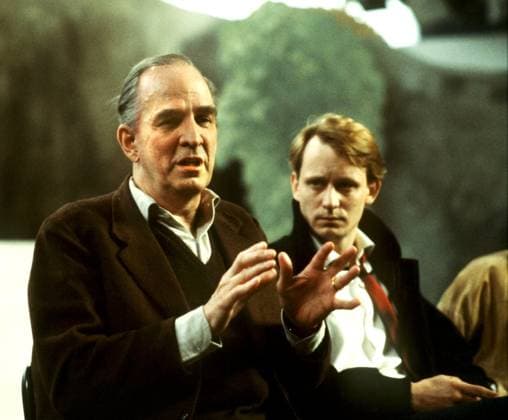 SCANPIX SWEDEN, 1983. Ingmar Bergman, and the Swedish actor Stellan Skarsgard. The international renown film- and theatre director Ingmar Bergman is celebrating his 85 birthday July 14, 2003. Photo Stefan Lindblom SCANPIX Code 20360 xx *** SCANPIX SWEDEN, 1983 Ingmar Bergman, and the Swedish actor Stellan Skarsgard The internationally renowned film and theatre director Ingmar Bergman is celebrating his 85 birthday July 14, 2003 Photo Stefan Lindblom SCANPIX Code 20360 xx  Copyright: xStefanxLindblom SCANPIXx 20360