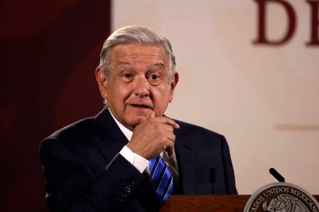 President of Mexico at a press conference at the National Palace February 20, 2023, Mexico City, Mexico: Mexican President Andres Manuel Lopez Obrador at the daily morning press conference at the National Palace in Mexico City. on February 20, 2023 in Mexico City, Mexico (Photo by Luis Barron Eyepix Group). Copyright: x<author >x xEyepixxGroupx LB20230220_AMLO_MX29