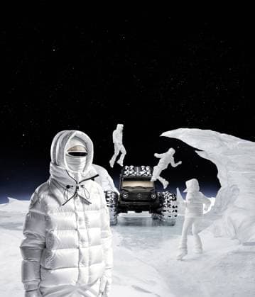 Mercedes and fashion label Moncler have teamed up to create PROJECT MONDO G - a recreation of the iconic Mercedes-Benz G-Class vehicle. The car merges the distinctive design codes of Moncler by merging the characteristic G-Class features with Moncler?s puffer jacket. As a premier the art piece was unveiled at the Moncler The Art of Genius show at Olympia London during London Fashion Week on Tuesday (21February2023). Stars including Hailey Bieber, Pharrell Williams, Serena Williams, and Marcus Rashford attended the Moncler event. The collaborative art piece PROJECT MONDO G marks Moncler?s first automotive partnership. Britta Seeger, Member of the Board of Management of Mercedes-Benz Group AG, responsible for Marketing & Sales says Copyright: xMercedes-BenzxAGx xCommunicatix 52461560 EDITORIAL USE ONLY. NOT FOR USE BY NEWSPAPERS BASED IN THE UK.