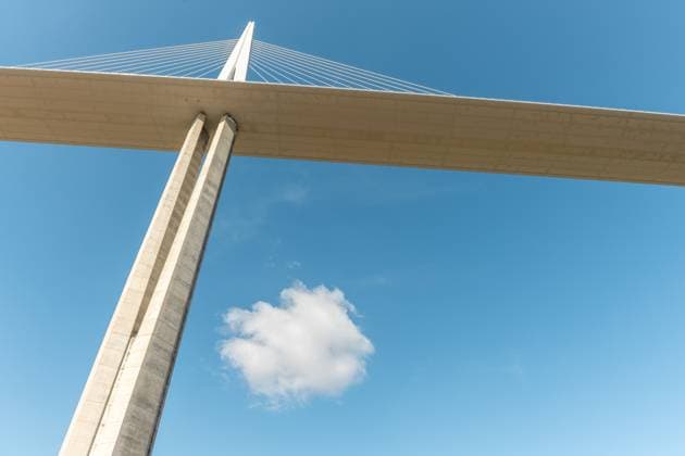 Creative Highlights World Millau viaduct, cable-stayed bridge over Tarn valley. A75 motorway. The highest road bridge in the world. Millau viaduct, cable-stayed bridge over Tarn valley. The highest road bridge in the world. A75 motorway. Aveyron, France. Copyright: xZoonar.com christianxdécoutx 19126764
