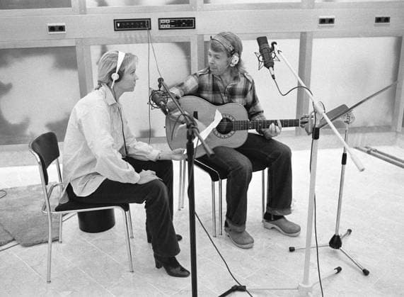 STOCKHOLM 1978-09-27.Agnetha Faltskog and Bjorn Ulvaeus of pop group ABBA in their recording studio in Stockholm. Stockholm Sweden xx *** STOCKHOLM 1978 09 27 Agnetha Faltskog and Bjorn Ulvaeus of pop group ABBA in their recording studio in Stockholm Stockholm Sweden xx  Copyright: xArnexJönsson DN TTx AGNETHA FALTSKOG - BJORN ULVAEUS