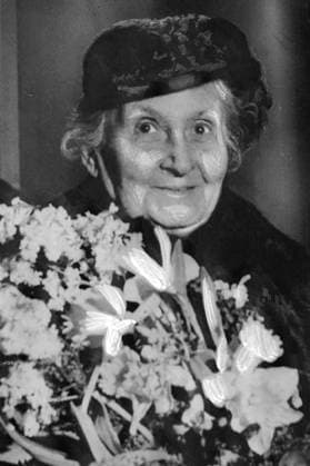 ARKIV 1950 Maria Montessori vid ankomsten till Göteborg 18 feb 1950. Foto cod 194 (Bilden retucherad) COPYRIGHT PRESSENS BILD x194x *** ARCHIVE 1950 Maria Montessori arriving in Gothenburg 18 Feb 1950 Photo cod 194 Image retouched COPYRIGHT PRESSENS BILD x194x  Copyright: xPressensxBildx