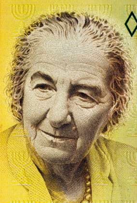 Golda Meir (1898-1978) on 10 New Sheqalim 1992 Banknote from Israel. 4th Prime Minister of Israel. Copyright: xGeorgiosxKollidasx xDesignxPicsx , 32060912  Copyright: GeorgiosxKollidasx xDesignxPics 32060912