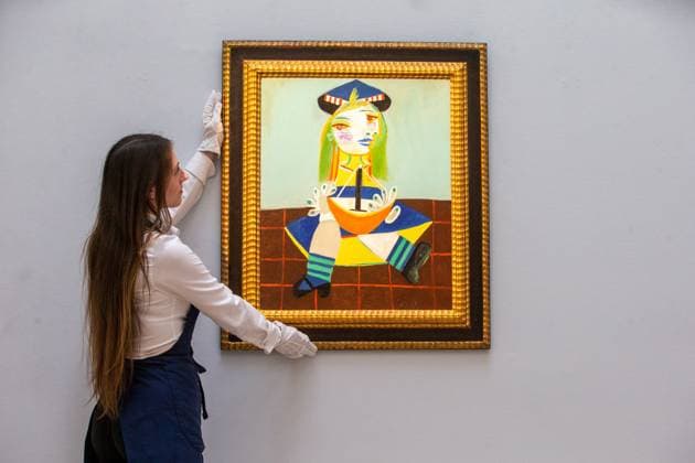 February 22, 2023, London, England, United Kingdom: Pablo Picasso, Portrait of the Artist s Daughter Maya, Formerly Owned by Gianni Versace, estimate Ã‚Â£12-18 million is seen ahead of Sotheby s Auctions of Modern & Contemporary Art in London. London United Kingdom - ZUMAs262 20230222_zip_s262_038 Copyright: xTayfunxSalcix