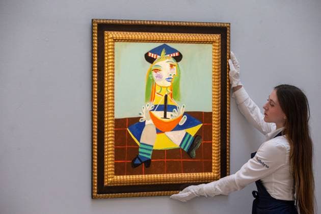 February 22, 2023, London, England, United Kingdom: Pablo Picasso, Portrait of the Artist s Daughter Maya, Formerly Owned by Gianni Versace, estimate Ã‚Â£12-18 million is seen ahead of Sotheby s Auctions of Modern & Contemporary Art in London. London United Kingdom - ZUMAs262 20230222_zip_s262_041 Copyright: xTayfunxSalcix