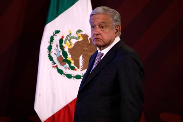 President of Mexico highlights guilty verdict of Genaro Garcia Luna February 22, 2023, Mexico City, Mexico: Mexican President Andres Manuel Lopez Obrador highlights the guilty verdict against former Secretary of Security Genaro Garcia Luna at the press conference at the National Palace in Mexico City. on February 22, 2023 in Mexico City, Mexico (Photo by Luis Barron Eyepix Group). Copyright: xLuisxBarronx xEyepixxGroupx LB20230222_AMLO8