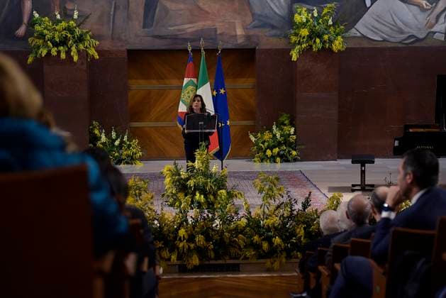 35th year of the Marisa Bellisario Award Rome Italy. 24 February 2023. Maria Elisabetta Alberti Casellati, Minister for Institutional Reforms, speaks at the ceremony for the 35th year of the establishment of the Maria Bellissario Prize. The award is given annually to women who have distinguished themselves in the profession, in management, in science, in the economy and in Italian and international social life. Rome Italy Copyright: xVincenzoxNuzzolesex vnuzzolese_roma_24_02_2023_23