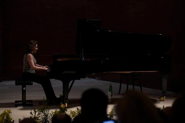 35th year of the Marisa Bellisario Award Rome Italy. 24 February 2023. Cristina Pegoraro, performs at the piano during the ceremony for the 35th year of the establishment of the Maria Bellissario Prize. The award is given annually to women who have distinguished themselves in the profession, in management, in science, in the economy and in Italian and international social life. Rome Italy Copyright: xVincenzoxNuzzolesex vnuzzolese_roma_24_02_2023_26