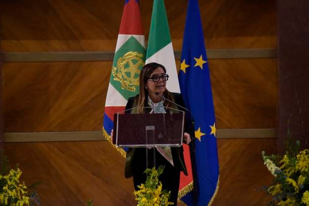 35th year of the Marisa Bellisario Award Rome Italy. 24 February 2023. Antonella Polimeni, rector of the La Sapienza University of Rome, speaks at the ceremony for the 35th year of the establishment of the Maria Bellissario Prize. The award is given annually to women who have distinguished themselves in the profession, in management, in science, in the economy and in Italian and international social life. Rome Italy Copyright: xVincenzoxNuzzolesex vnuzzolese_roma_24_02_2023_08