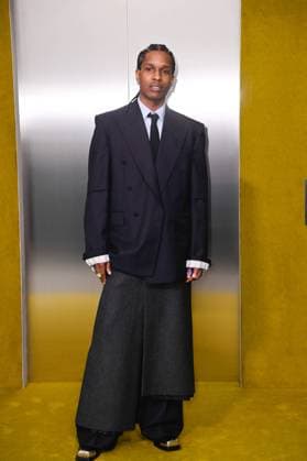 Milan, Milan Fashion Week, woman Fall Winter 2023 2024 - Gucci fashion show - In the photo: A$AP Rocky  Copyright: xSimonaxChiocciax xipa-agency.netx xModaxMilanox IPA_IPA36321092